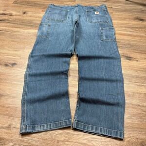 vintage carhartt relaxed fit baggy workwear carpenter denim jeans